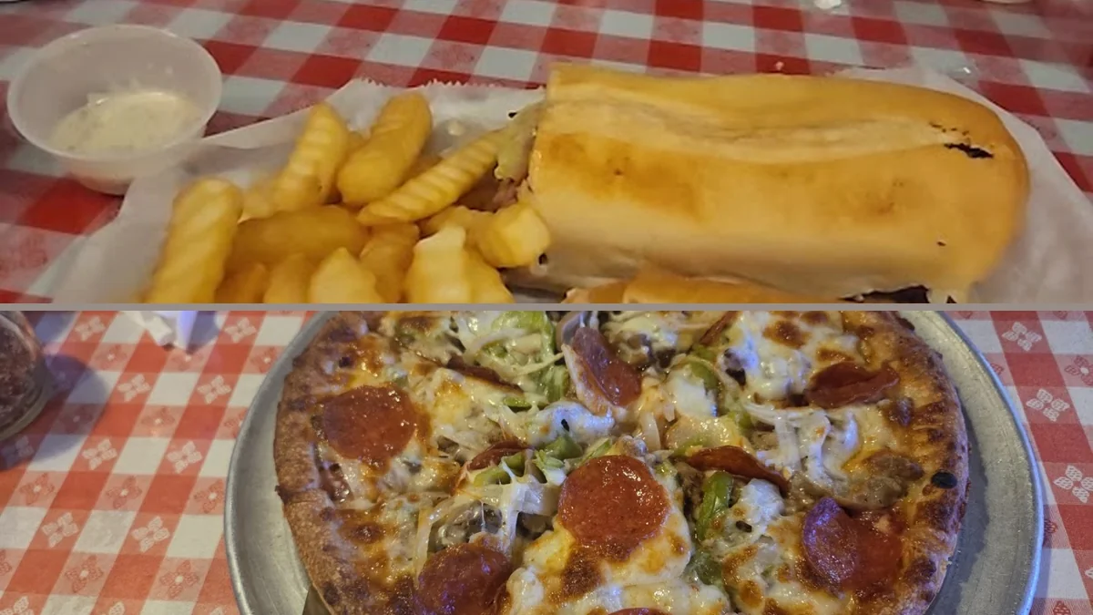Cheese pizza with a crisp, thin crust.